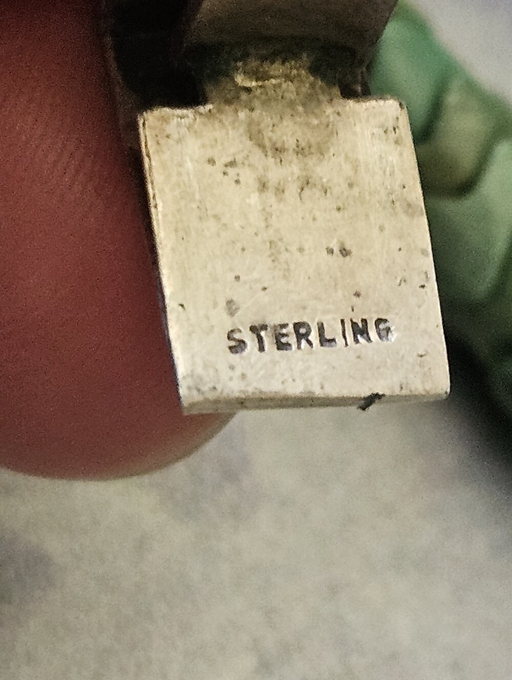Vintage Taxco Sterling Silver Jade Neckace - Picture 10 of 10